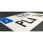 Zoom sur la plaque moto pour ancienne immatriculation FNI Zoom sur la plaque moto pour ancienne immatriculation FNI